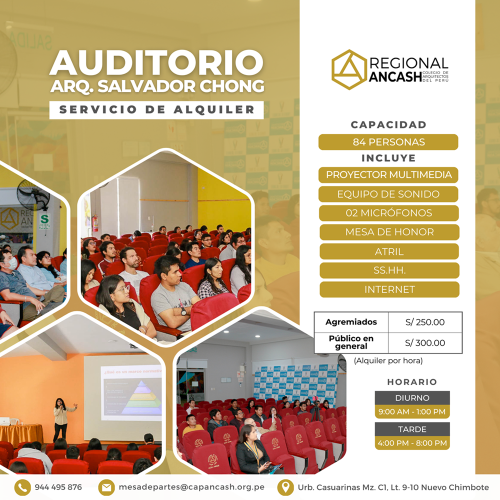 ALQUILER AUDITORIO